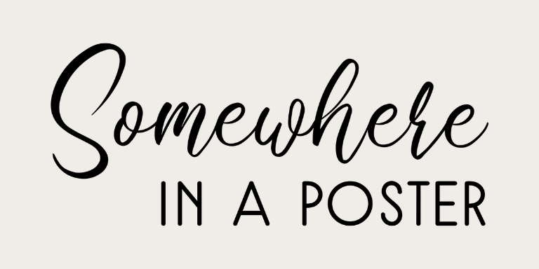 Somewhere in a poster